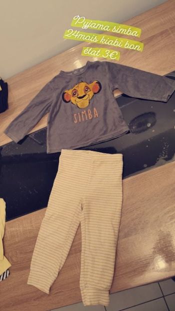Pyjama  simba 24mois kiabi