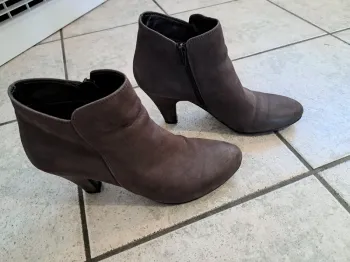 Bottines à talons camel, pointure 41