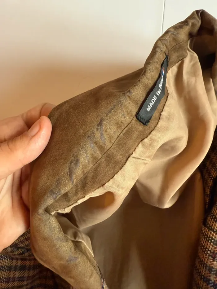 Veste de costume vintage en très bon état taille 50 bleu vert Roger Arloing - photo numéro 14