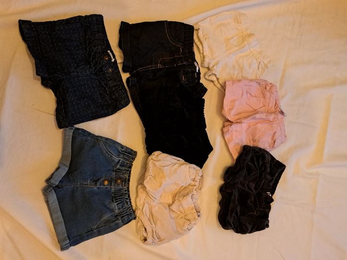Lot de 8 short 12 mois