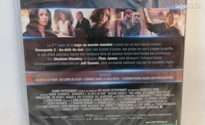 DVD DIVERGENTE 3 AU DELA DU MUR. Neuf sous blister. - photo numéro 4