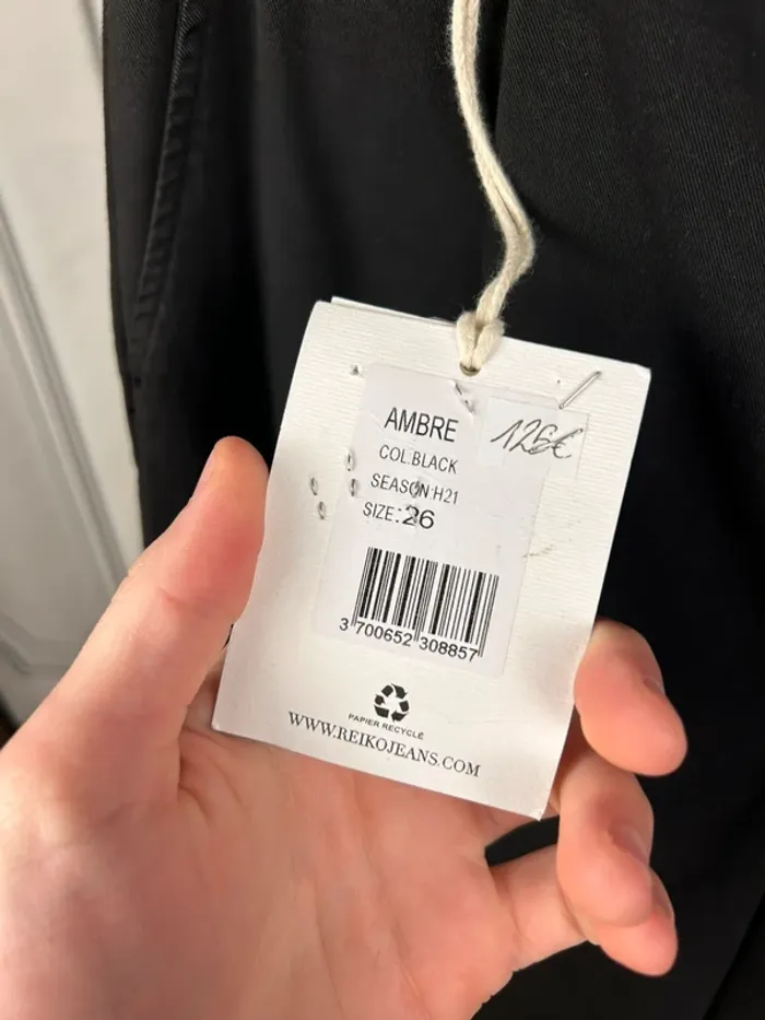 Pantalon Chino Noir taille haute Reiko W26 neuf - photo numéro 3