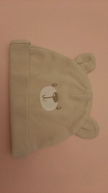 Bonnet coton beige HetM taille 1mois