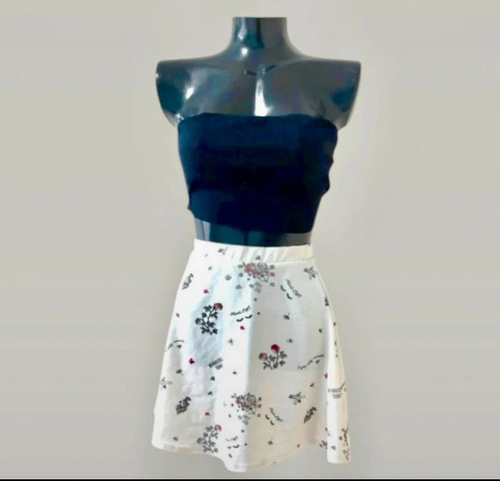 Jupe blanche à coupe évasée taille 36/38