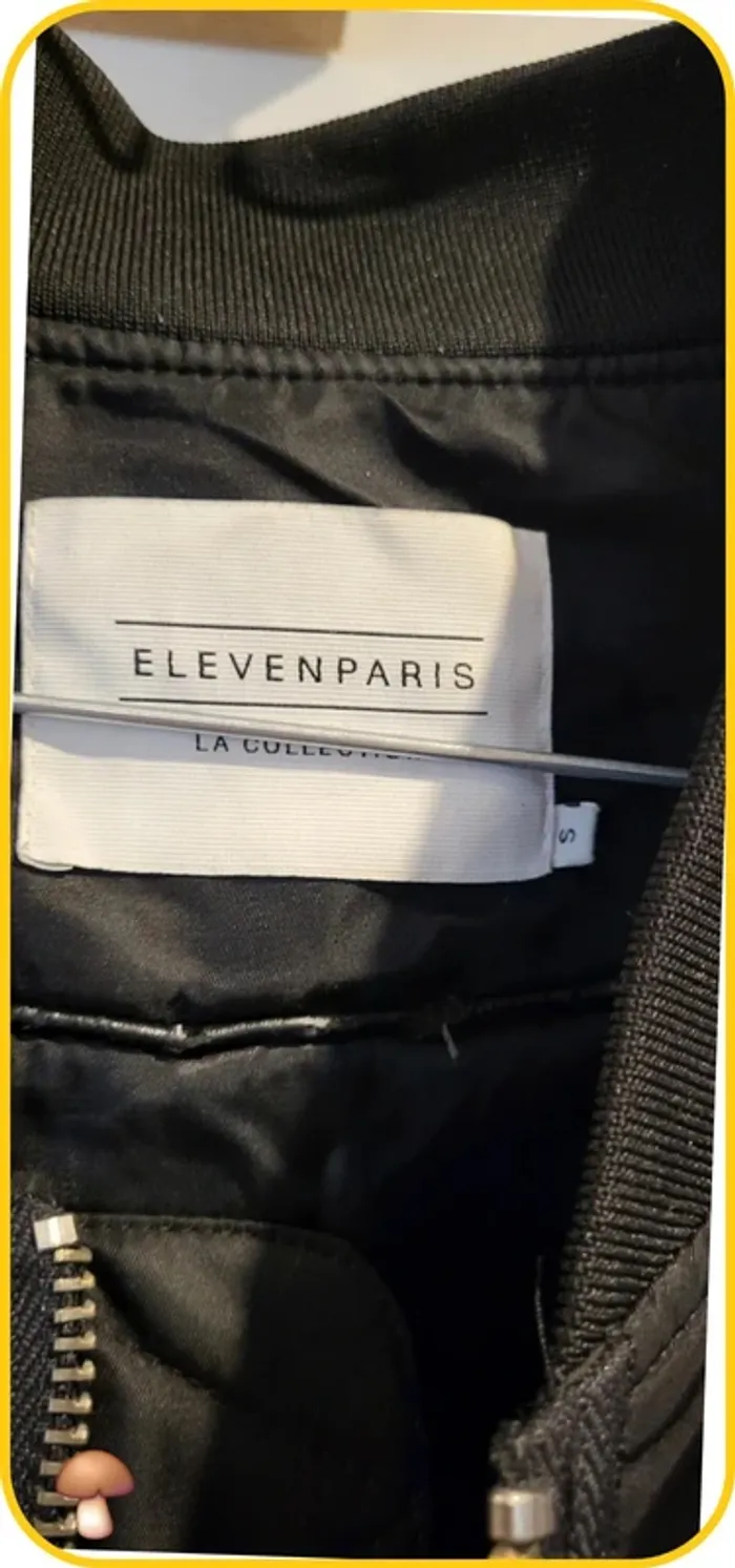 Bombers ElevenParis - Taille S - Noir - Logo brodé - photo numéro 7