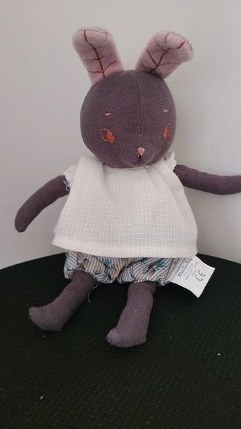 APRÈS LA PLUIE Peluche lapin Lune moulin roty