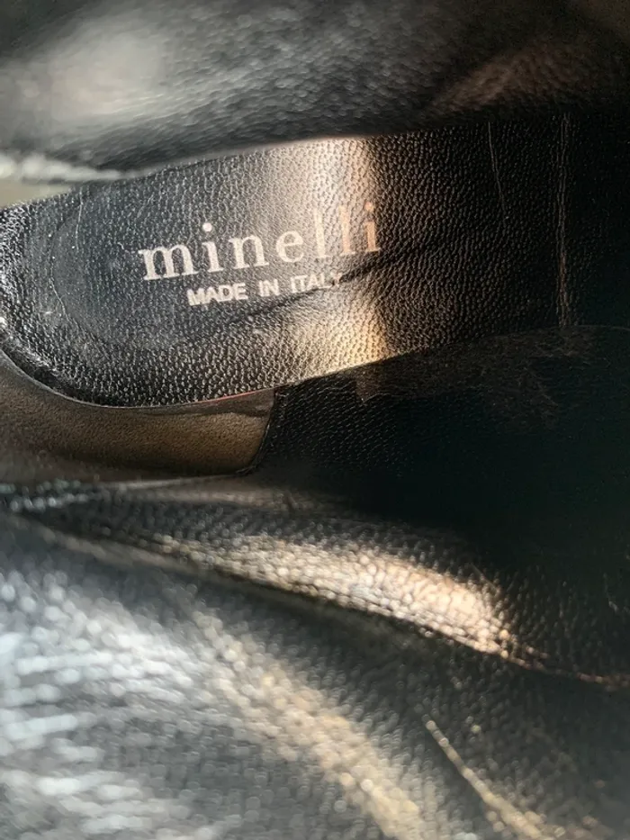 Boots en cuir noir Minelli taille 37 - photo numéro 10