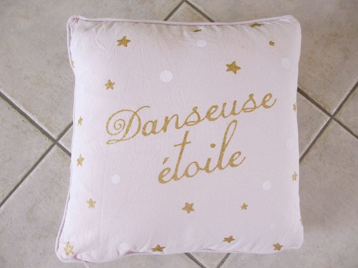 Ensemble déco pour chambre fille Danseuse étoile (toile + coussin) - photo numéro 3