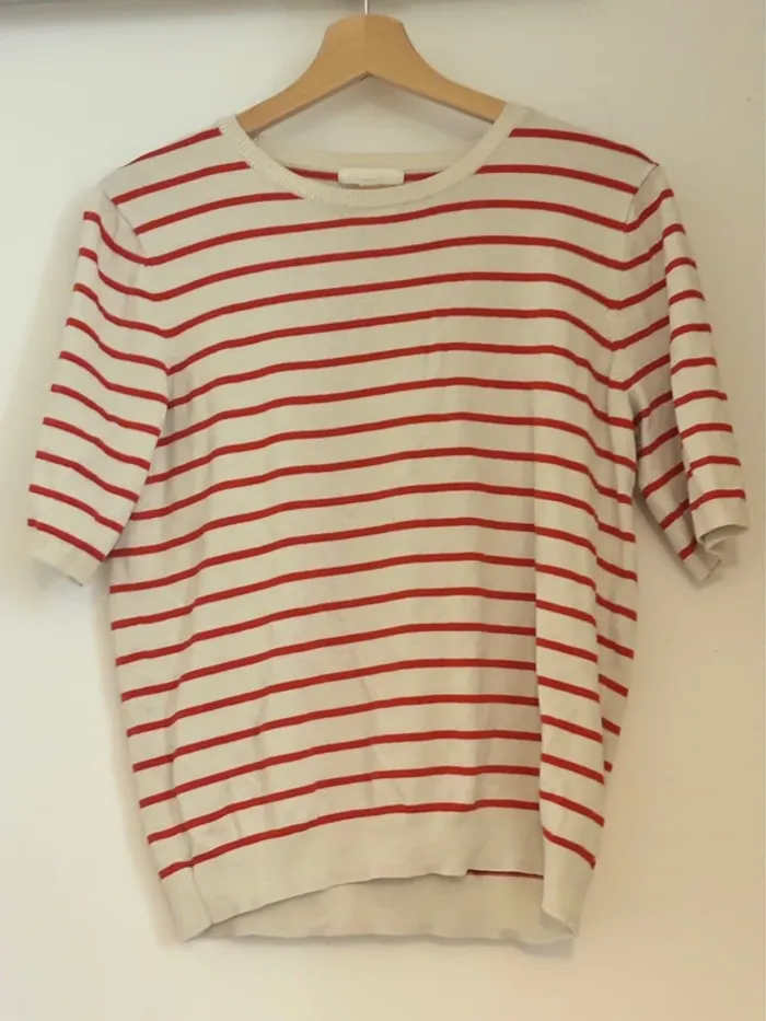 Haut à rayure blanches et rouges - H&M - Taille M