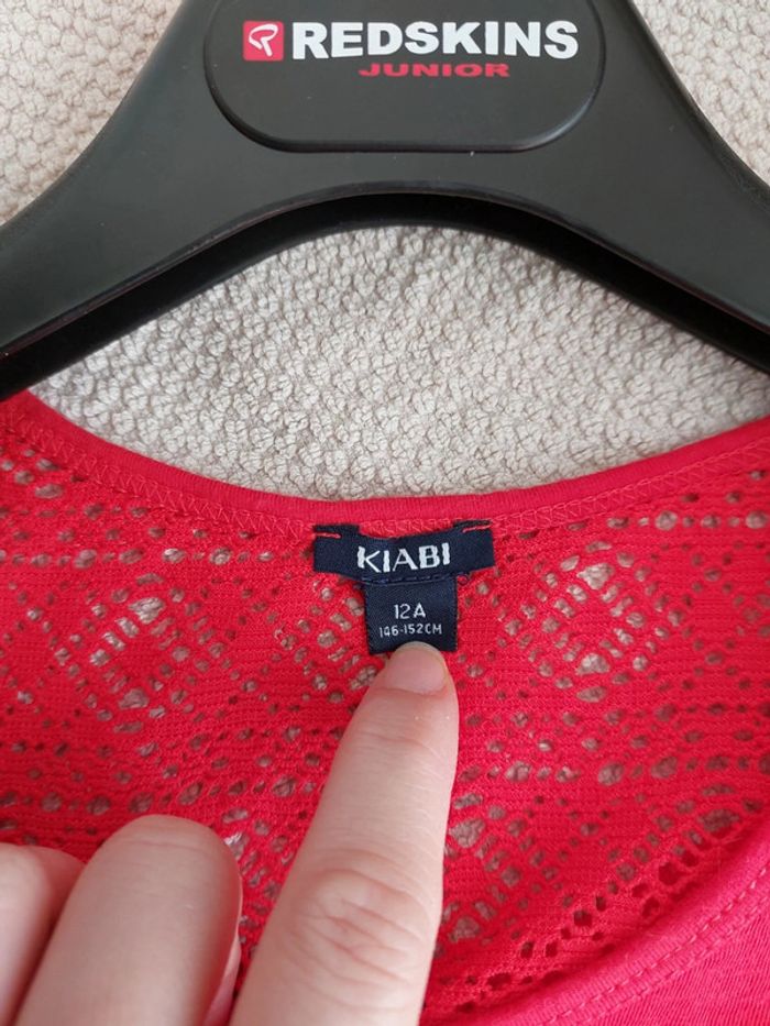 Tee-shirt rouge sans manche 12 ans kiabi - photo numéro 3