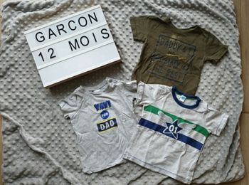 Lot de 3 tee shirt  bébé garçon 18 mois