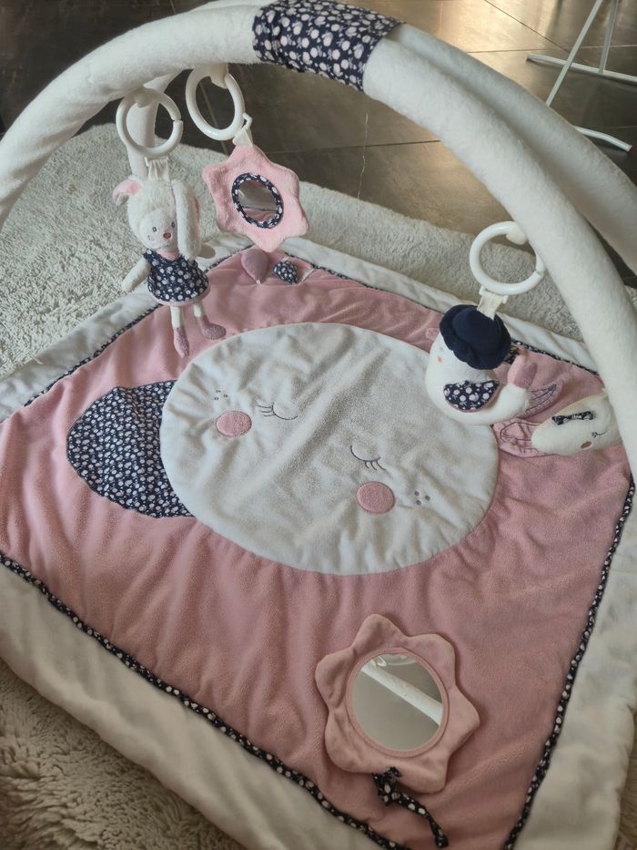 Tapis d'éveil Sauthon excellent état miss fleur de lune - rose - photo numéro 2