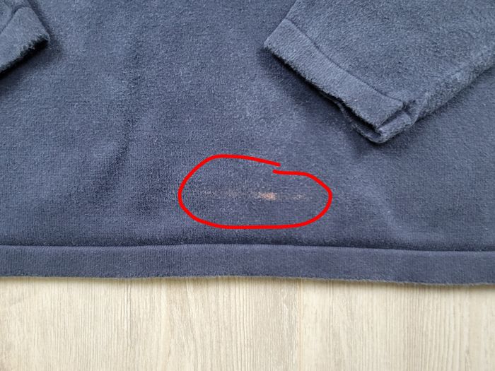 Pull Tommy Hilfiger homme M – motif losange bleu/blanc – bon état d’usage - photo numéro 8