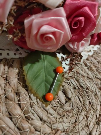 💐Piercing langue orange💐