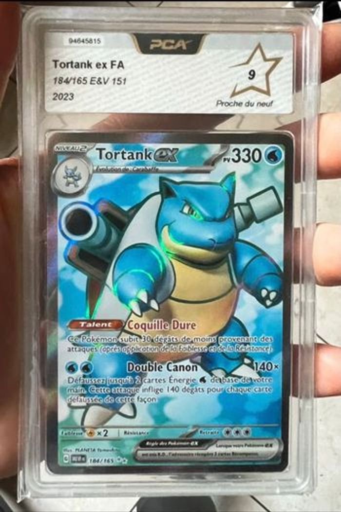 Carte Pokémon 151: Tortank EX FA 184/165 PCA 9
