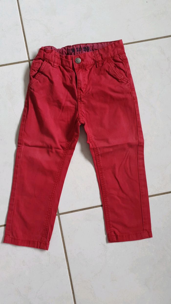 Pantalon garçon rouge TAO 3 ans Ch2