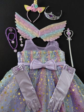 Déguisement licorne violette paillette 4-5ans