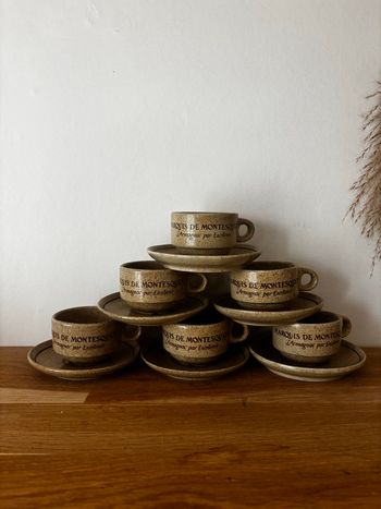 Ensemble de 6 tasses et soucoupes Marquis de Montesquiou