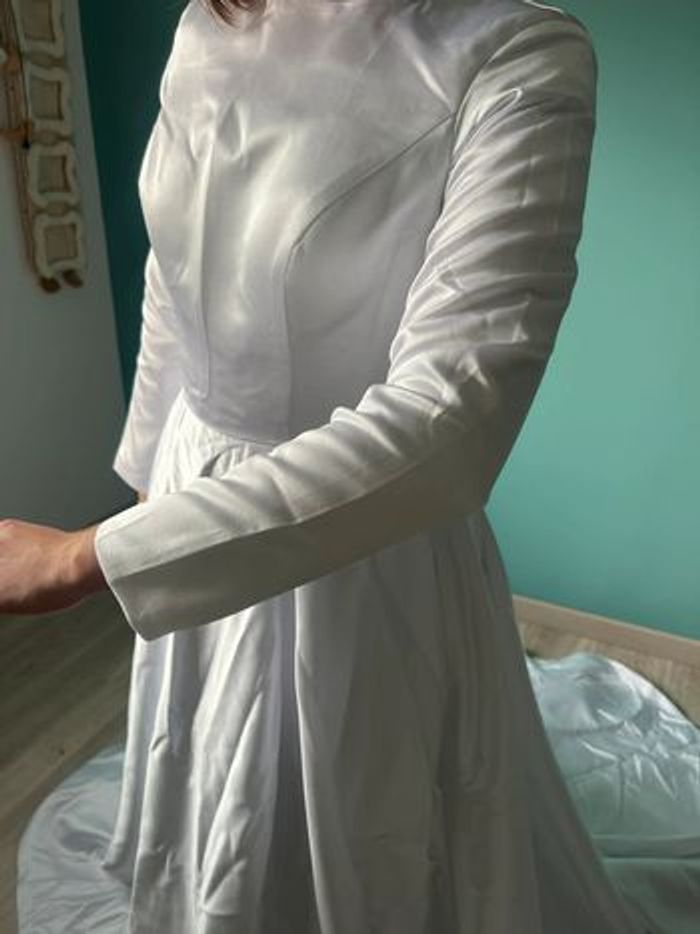 Robe de mariée manche longue T46 PLUS SIZE - photo numéro 4