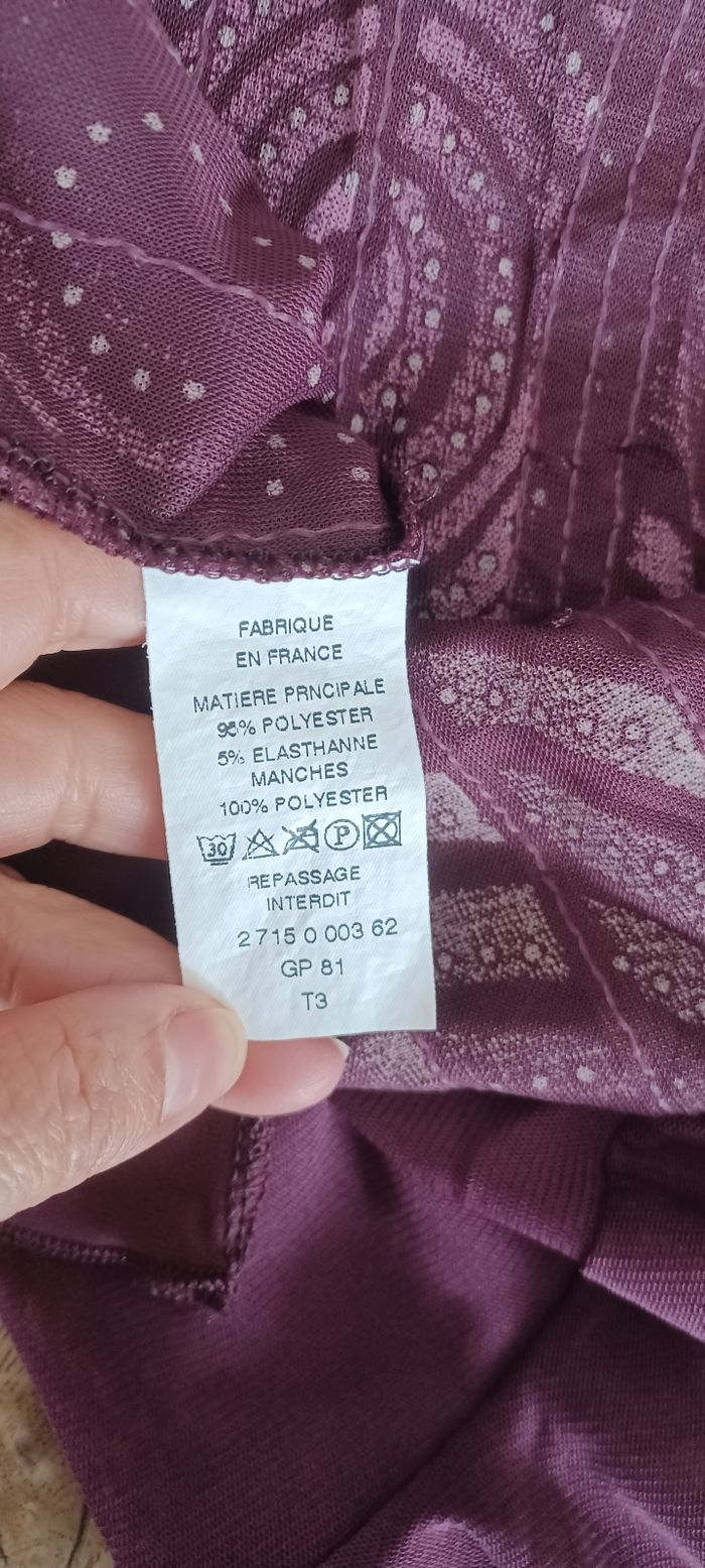 Blouse bordeaux Noël - photo numéro 5