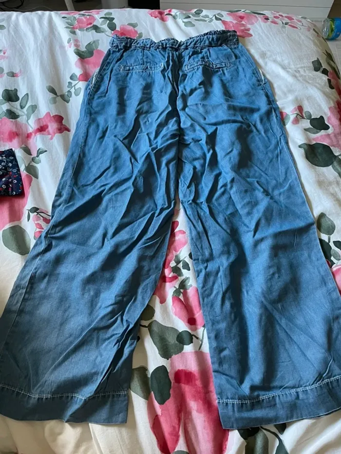 Pantalon jean large fluide bleu Cyrillus - photo numéro 2