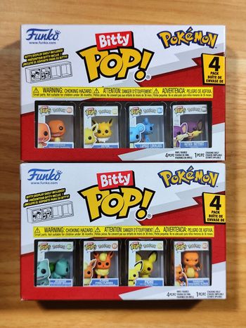 Lot De 2 Boîtes De 4 Bitty Pop! Pokémon (8 Figurines dont Starters Kanto)
