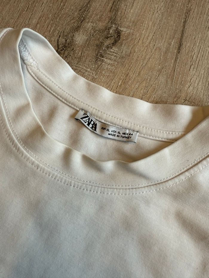 T-shirt blanc Zara Homme - photo numéro 5