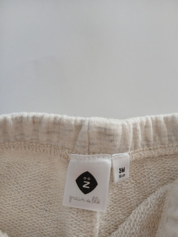 Pantalon avec pieds 3 mois grain de blé - photo numéro 3