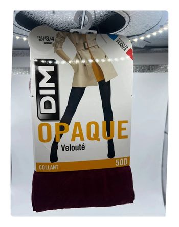 Collant opaque DIM grenat taille 3/4 (Pas de Vinted Go)