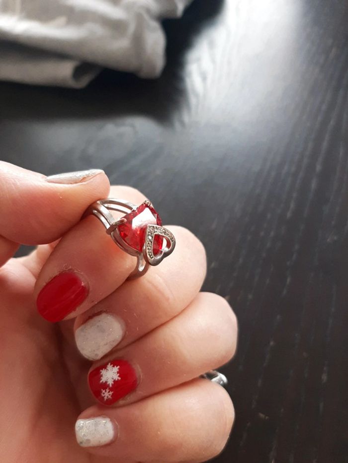 Bague cœur rouge - photo numéro 4