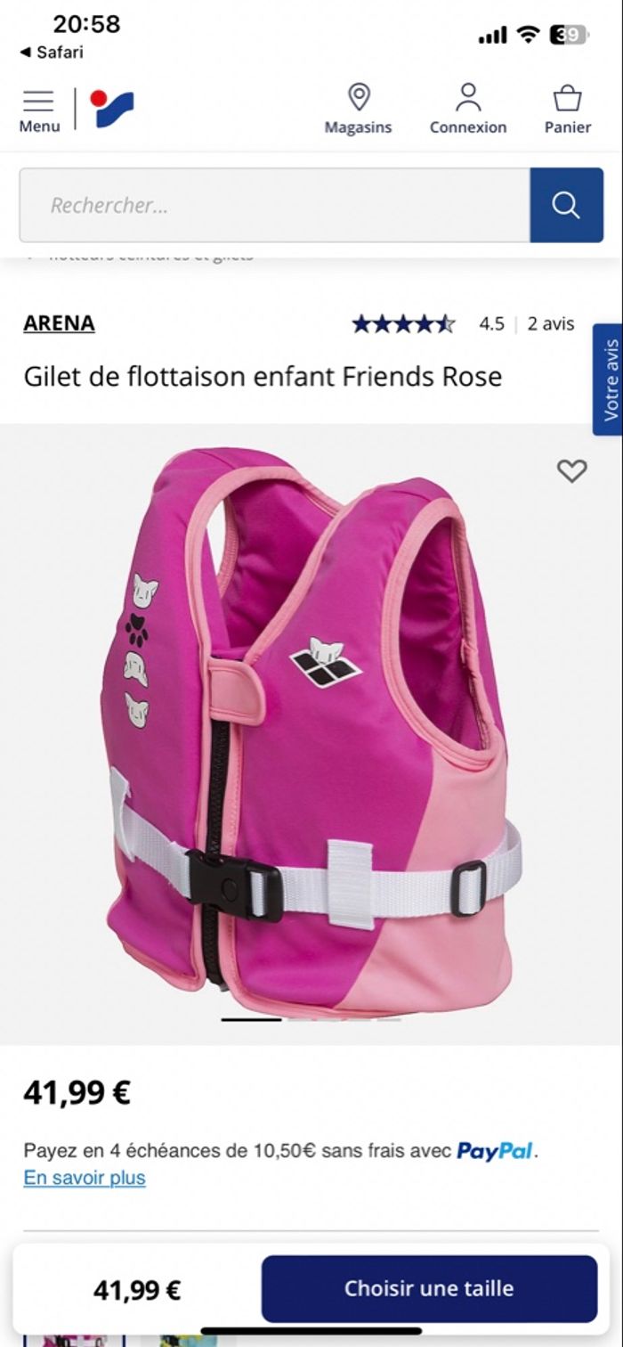 Gilet de flottaison pour enfants Arena