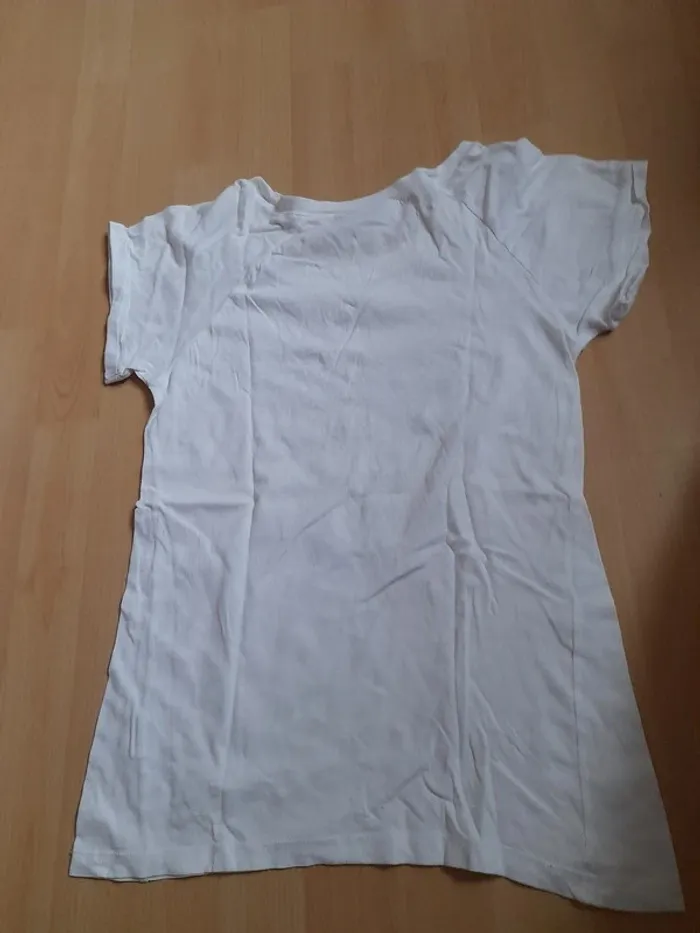 T-shirt Manches Courtes Blanc K.Woman Kiabi - Taille 34/36 - Coton - photo numéro 2
