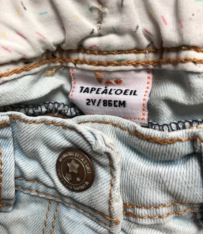 Lot 6 short jeans coton cycliste Kiabi H&M Tape à l’œil 24 mois 2 ans 86 cm - photo numéro 7