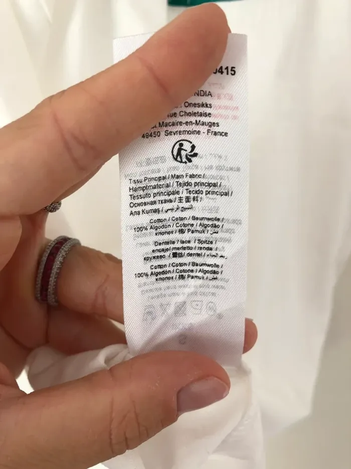 Débardeur blanc et broderie IKKS taille S - photo numéro 6