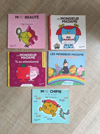 Lot 5 livres monsieur madame