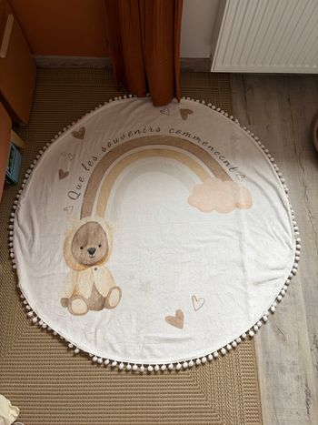 Tapis des mois pour photos souvenir avec les plaques des mois de 0 à 1 ans 