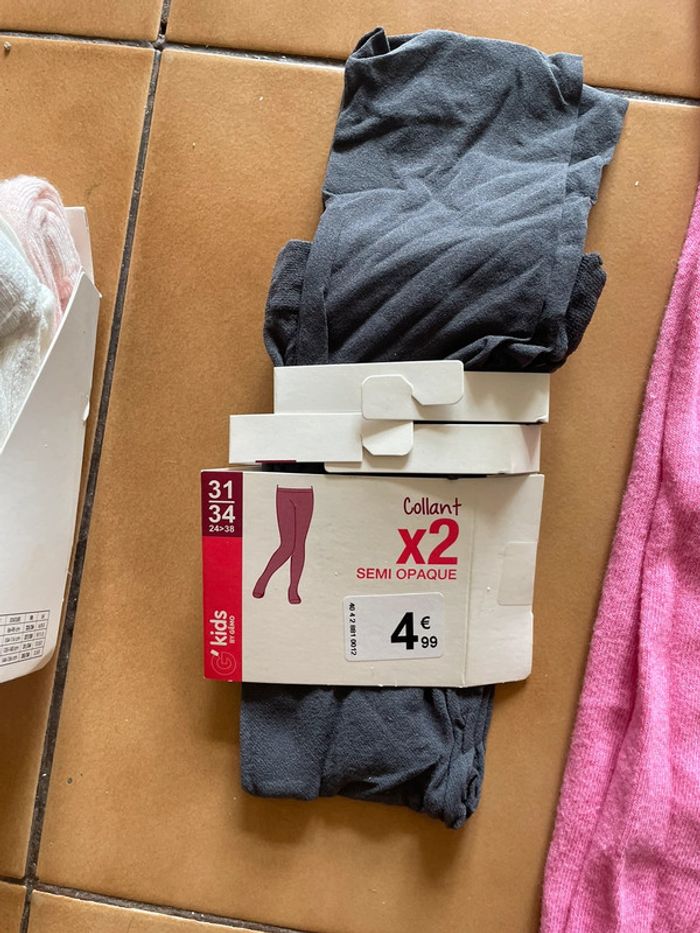 Lot 5 collants fille 31/34 - photo numéro 3