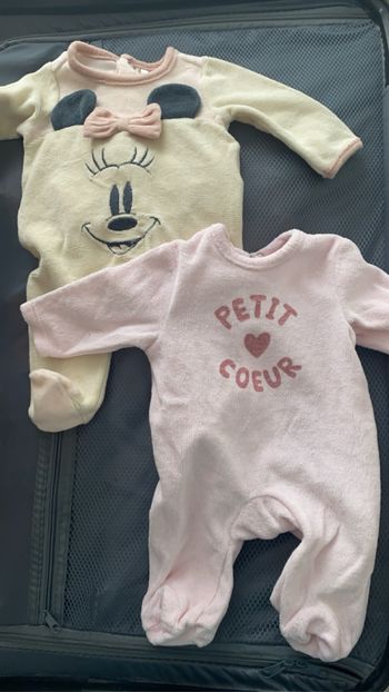 Lot de 2 pyjamas 0 mois