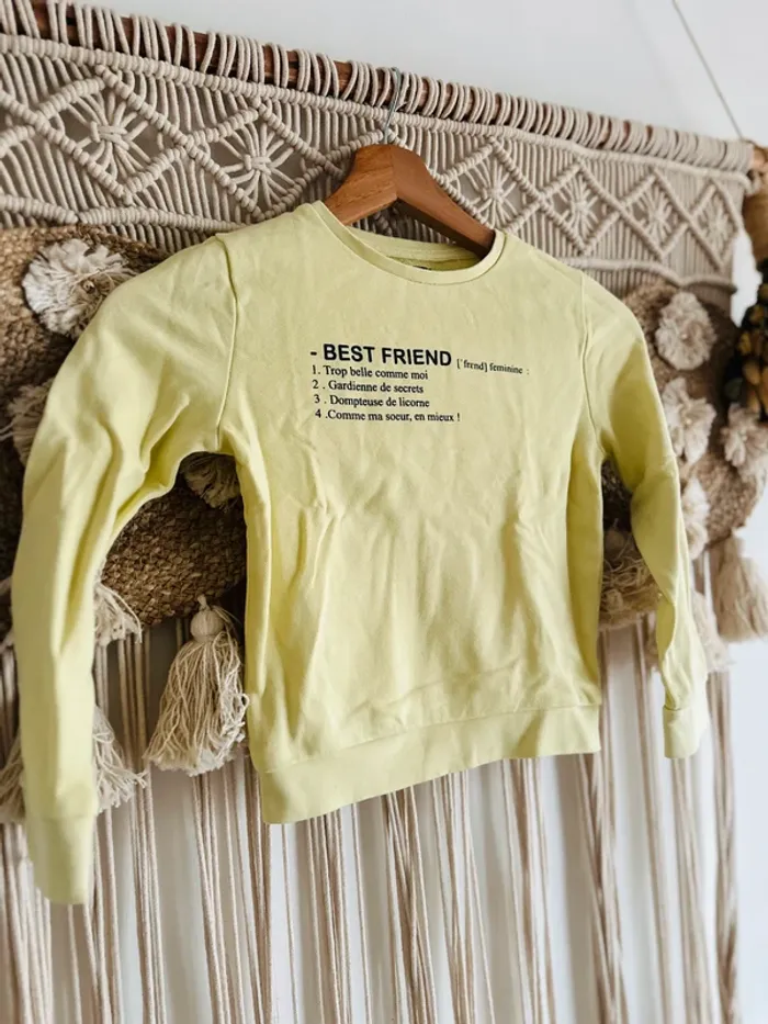 Sweat jaune 6 ans