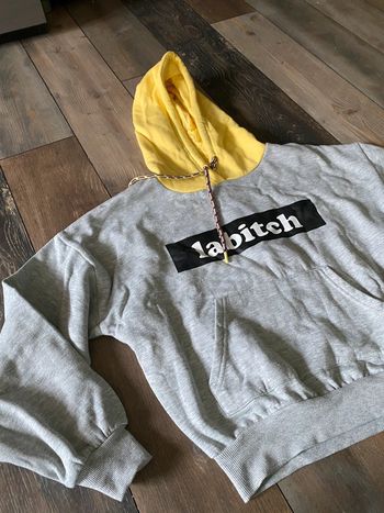 Sweat à capuche Undiz taille M jaune et gris Labitch