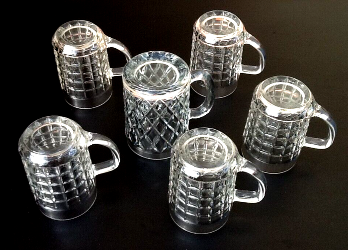 Années 1970 5 Chopes + 1 Chope Verre moulé France - photo numéro 2