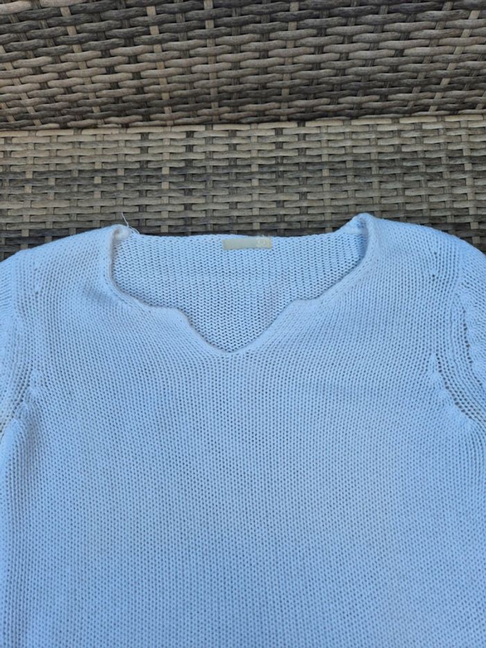 Pull blanc à manches longues pour femme T. 42 - photo numéro 8
