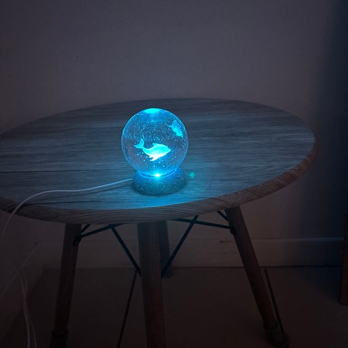 Boule De Cristal Dauphin En Verre - photo numéro 2