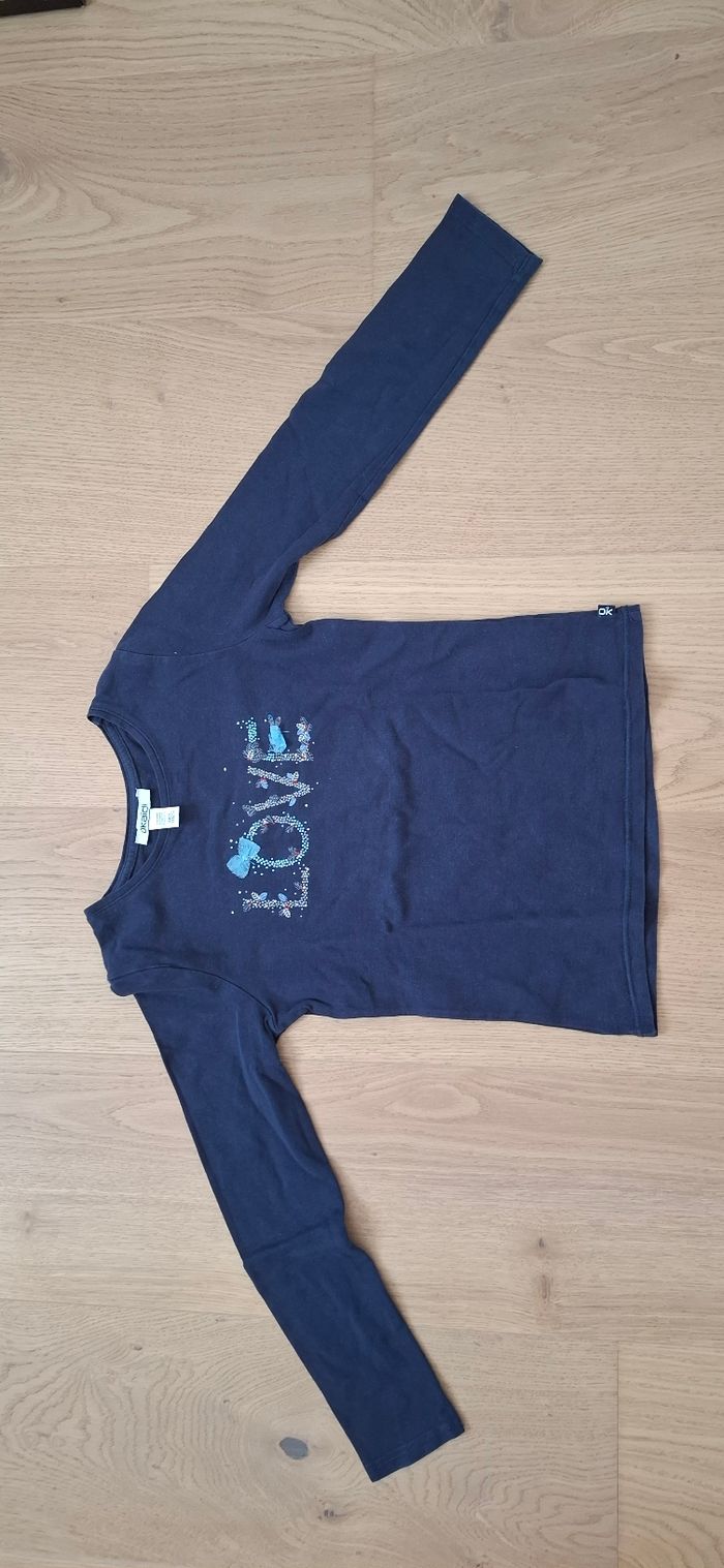 Tee-shirt bleu marine okaïdi 6 ans - photo numéro 1