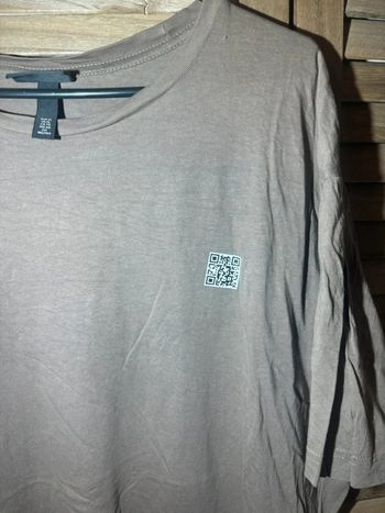 T-shirt brun avec motifs H&M taille XL