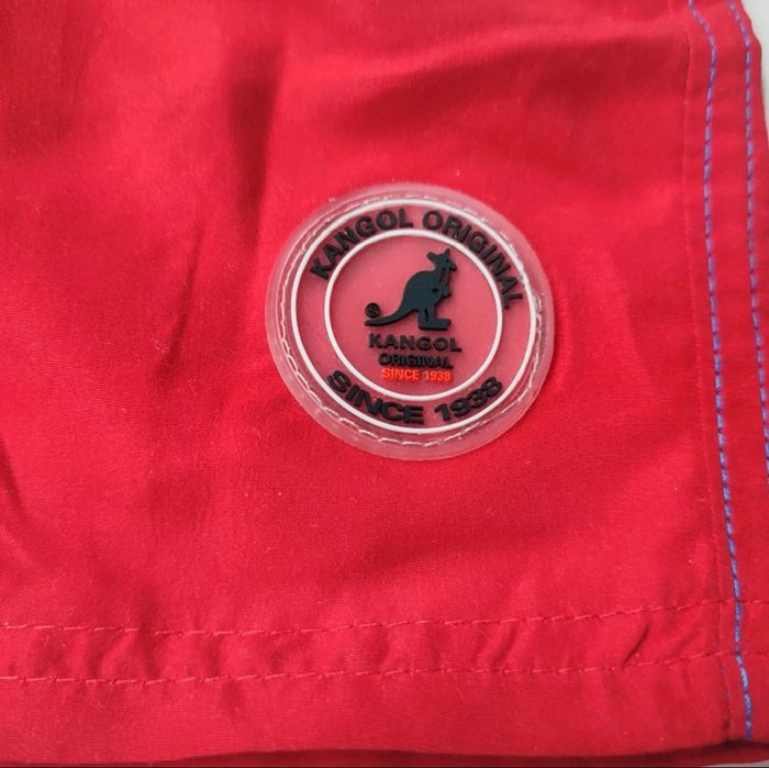 Short de bain neuf blanc bleu rouge taille 7/8 ans Kangol original - photo numéro 2