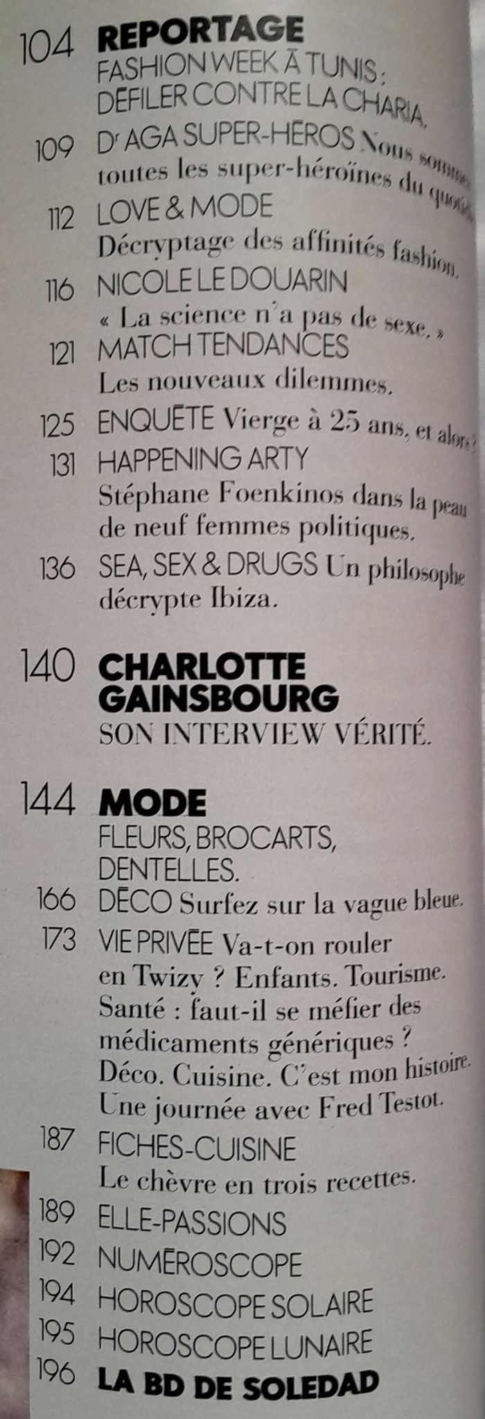 Magazine Elle n°3461 avril 2012 spécial Charlotte Gainsbourg - photo numéro 6