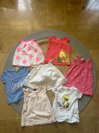 Lot de 7 tee shirt été fille 6 mois 