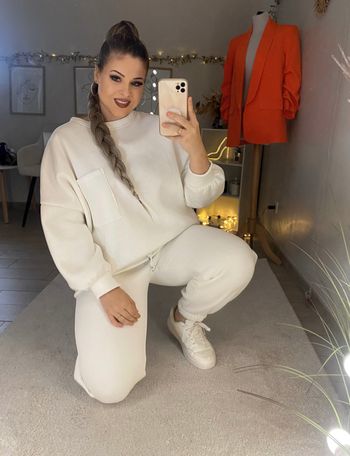 Ensemble jogging blanc
