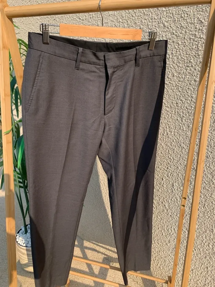 Pantalon droit IKKS gris - photo numéro 2
